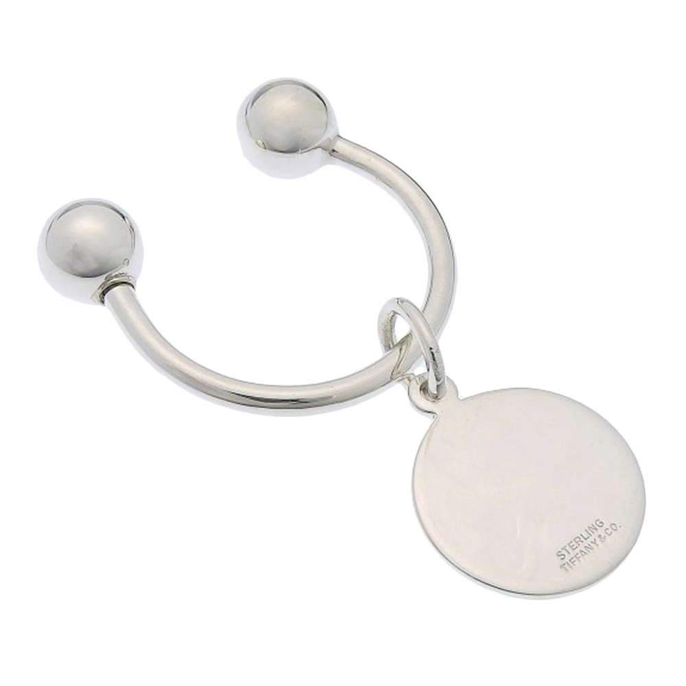 Tiffany & Co. Circle Tag Keychain/Keyring, Sterling Silver 925, Unisex